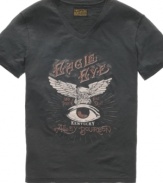 Give yourself a new nickname (or try anyway) in this Eagle Eye graphic tee from Lucky Brand Jeans.