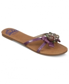 Such a dressy little thing. The Selebrity thong sandals by Fergalicious are the perfect last-minute accessory.