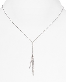 Crislu Platinum Double Quilly Necklace, 16