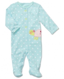 Cute and cozy footed sleeper by Carter's.