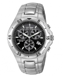 Classic sport watch design, modernized with chronograph capabilities and Citizen's signature Eco-Drive solar power.