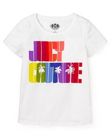 You'll both be delighted with the 80's retro print on this quality cotton tee from Juicy Couture