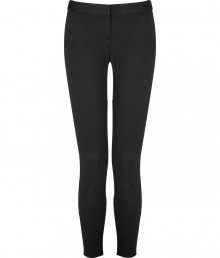 Build the foundation of countless looks with Theorys ultra-flattering black ankle pants - Hidden hook closure, zip fly, side slit pockets - Form-fitting - Wear with everything from tees and oversized pullovers to silk tops and heels