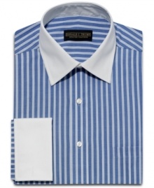 White-collar classic. This Donald Trump dress shirt keeps you boardroom ready.