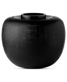 Discover the modern treasure that is Donna Karan's Artisan globe vase. Mouth-blown glass is etched by hand to ensure no two pieces are identical but each is a work of art.