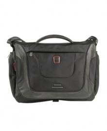 The kind of business partner you dream of! Fully expandable with the functionality of a briefcase but the fashion-forward approach of a messenger bag. Built tough with exclusive X-Tech fabric, the professional case reveals a laptop section, removable accessory pouch and numerous organizer panels and pockets for keeping ahead of the times. Tumi quality assurance warranty.