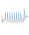 A menorah inspired by man's best friend, this sculpted white dachshund from Jonathan Adler is one hot dog at Hanukkah tables. Pull out a couple of candles and keep him on display all year long.