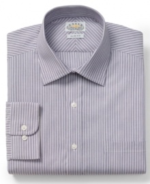 With a sophisticated stripe, this dress shirt from Eagle keeps your look on the straight & narrow.