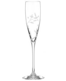 Etched with a playful dot and vine motif, this Lenox flute is a refreshing and, in dishwasher-safe crystal, amazingly fuss-free addition to fine dining.  Qualifies for Rebate