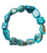 Add bohemian flavor to your look in Avalonia Road's chic stretch bracelet. Crafted from asymmetrical turquoise nuggets (25 ct. t.w.), bracelet stretches to fit wrist. Approximate length: 7 inches.