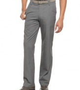 A subtle check adds must needed visual texture to your look. Try these pants from Marc Ecko Cut & Sew on for size.