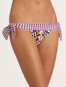 EXCLUSIVELY AT SAKS. The quintessential mix of bold prints, flattering self-tie sides and a minimal back coverage fit creates an enviable swim design. Contrasting fold-over waistbandSide tiesMinimal back coverageFully lined82% polyamide/18% spandexHand washImported Please note: Bikini top sold separately. 