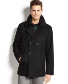 Between buttons and zippers, this American Rag coat is as cool as the weather.