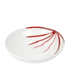 Sprinkle your table with vibrant red flowers with the light and breezy Pure Red pasta bowl from Mikasa. The classic shape makes this dinnerware and dishes collection ideal for everyday use while the airy, organic design also makes a festive dinner party set.