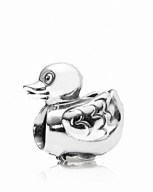 A darling ducky charm in sterling silver ups the cute quotient of your PANDORA bracelet.