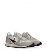 Luxe with a sporty edge, these running sneakers from Golden Goose will kick your style into high gear - Round toe, lace-up style, side star detail, contrasting rubber sole - Pair with everything from pullovers and skinnies to contemporary knit dresses