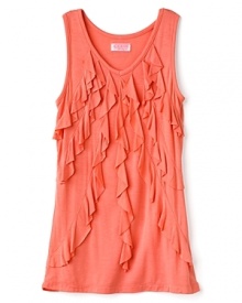 GUESS Kids Girls' Front Ruffle Tank Top - Sizes S-XL