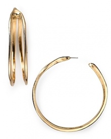 Ensure luck is always on your side with this pair of gold-plated hoop earrings from Belle Noel, boasting a bold shape. Yes, they're on our wish list.