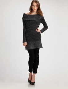 A cozy, shoulder-baring knit that is guaranteed to make a lasting first impression.Wide collarLong sleevesRib-knit detailsSlightly flared hemAbout 28 from shoulder to hem31% wool/24% viscose/21% nylon/16% mohair/7% cashmere/1% spandexDry cleanImported of Italian fabric Model shown is 5'10 (177cm) wearing US size Small. 