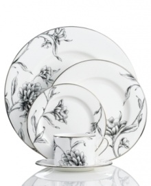 Floral arrangement. Echoing drawings found in an artist's sketchbook, the exquisite Floral Illustrations 5-piece place settings from Marchesa by Lenox create a decidedly elegant statement at any meal.