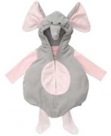 She'll be unforgettable in this darling, gentle 3-piece shirt, romper and tights elephant Halloween costume from Carter's.