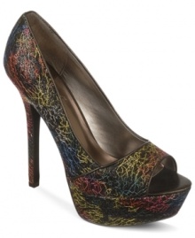 The name says it all. Carlos by Carlos Santana's Sexy platform pumps are made of a unique glitter fabric that's at once neutral...and colorful!