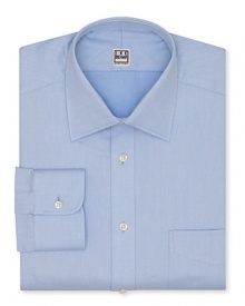 From Ike Behar, a sophisticated regular fit shirt rendered in a soft textured cotton.