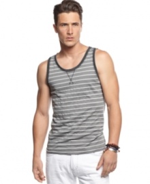 Your summer style is protected in the constitution with this striped tank from INC International Concepts: the right to bare arms.