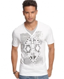 Step up your casual wear with this graphic print t-shirt from INC International Concepts.