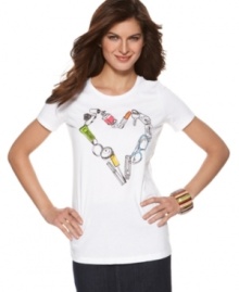 Ellen Tracy offers a super-cute graphic tee with an illustration fit for any fashionista! Pair it with denim for at-ease style.