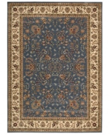 Take tradition and turn it into something new. This exquisitely ornate area rug is rooted in ancient Persia design, but colored for the contemporary home. Crafted from Nourison's own Opulon(tm) yarns for a densely woven pile with long-lasting color retention and durability.