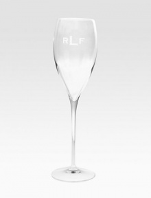 The perfect way to celebrate any special occasion, with fine engraving for a personal touch. Set of 4Clear glass10.25 highHand washMade in ItalyFOR PERSONALIZATIONSelect a quantity, then scroll down and click on PERSONALIZE & ADD TO BAG to choose and preview your personalization options. Please allow 2 weeks for delivery.