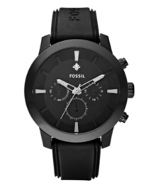 Blacked out watch style for the boardroom or the gym, by Fossil.