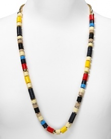 Inspired by mid-century modern art, this beaded necklace from kate spade new york has retro-cool appeal.