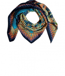 Finished in radiant multicolored optical hues, this bright silk scarf from Matthew Williamson guarantees an uplifting luxe polish to your look - Square shape - Wear bandana style wrapped around sharply tailored sheaths, or oversized blazers and jeans