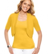 Top off your look with this easy bolero from Charter Club. Make it a twinset with the matching cami!