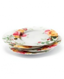 An English classic blooms anew. Planted with pink and gold blossoms, Country Rose dessert plates evoke all the elegance of the original Old Country Roses pattern but with a more contemporary feel.