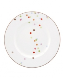 Have more fun at the table with the playful confetti pattern and sublime durability of this Market Street Green accent plate by kate spade.