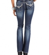 Studs add edge to these Miss Me bootcut jeans, perfect for a rock-chic look!