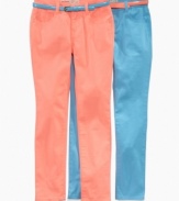 Candy-colored hues make these Epic Threads skinny jeans a fashion-forward option for your fashionista in-training.