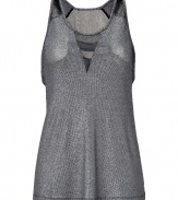 With its daring mesh detailing and contemporary look, Faith Connexions tank top is an edgy choice for both dressing up and down - Scoop neckline, racer-back, thick straps, tonal mesh detailing - Loosely fitted - Wear with a boyfriend blazer, mini-skirt and flats