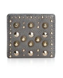 Stay organized with some edge with this studded leather wallet from Juicy Couture. Outfitted with multiple pockets and compartments, it discretely slips inside a satchel or tote for effortless go-everywhere accessorizing,