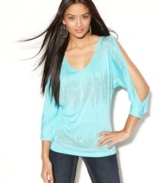 Show off some shoulder with INC's studded top! Perfect for a night out on the town.