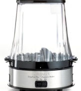 The perfect party starter. Making up to 10 cups in under five minutes, this popcorn maker makes snacking simple. The removable bowl acts as a popping and serving bowl, so prep to presentation is a snap. 3-year limited warranty. Model CPM950.