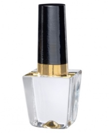 Kosta Boda's larger-than-life nail polish bottle promises the mani-pedi of your dreams. Sculpted in heavy art glass with luxe gold accents for a fun, feminine touch.