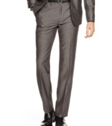 Upgrade your polished look with this modern slim-fit pants from INC International Concepts.