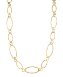 Illuminate your neckline with long and luxurious oval links. Lauren by Ralph Lauren necklace features a chic design in gold tone mixed metal. Approximate length: 36 inches.