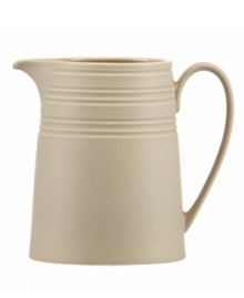 Elegance comes easy with the Fair Harbor creamer. Durable stoneware in a serene sandy hue is half glazed, half matte and totally timeless.