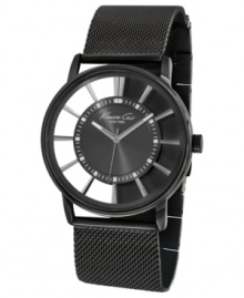 Fashion out in the open: a masculine watch with a transparent dial, by Kenneth Cole New York.