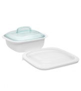 Bake, serve and store – one piece of Corningware bakware does the job of three regular dishes! The SimplyLite collection takes kitchen innovation even further, utilizing a revolutionary new material that's half the weight of traditional ceramic bakeware yet just as durable. One-year limited warranty.